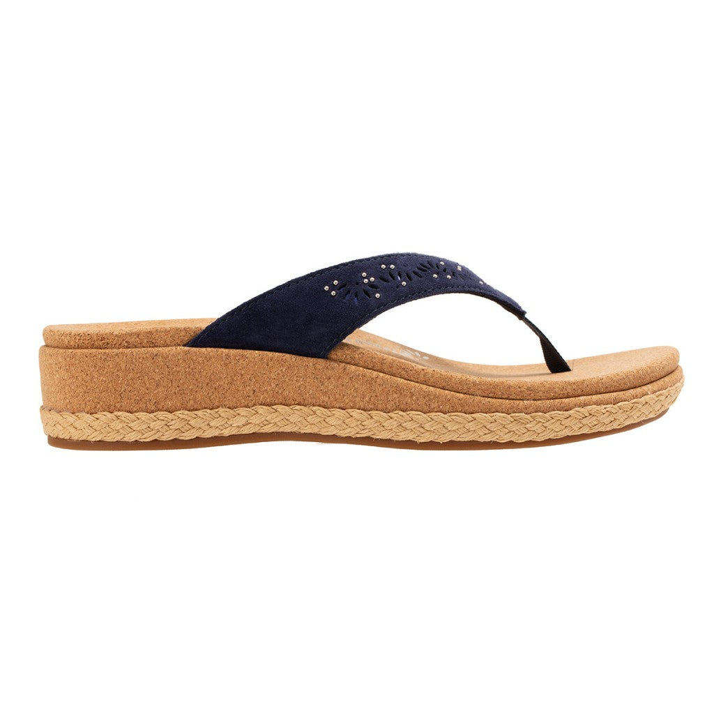 Revitalign Kate Stud Orthotic Comfort Wedge - Peacoat - Product View - 1