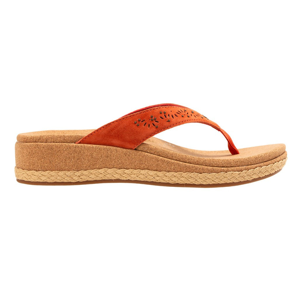 Revitalign Kate Stud Orthotic Comfort Wedge in Rooibos Tea