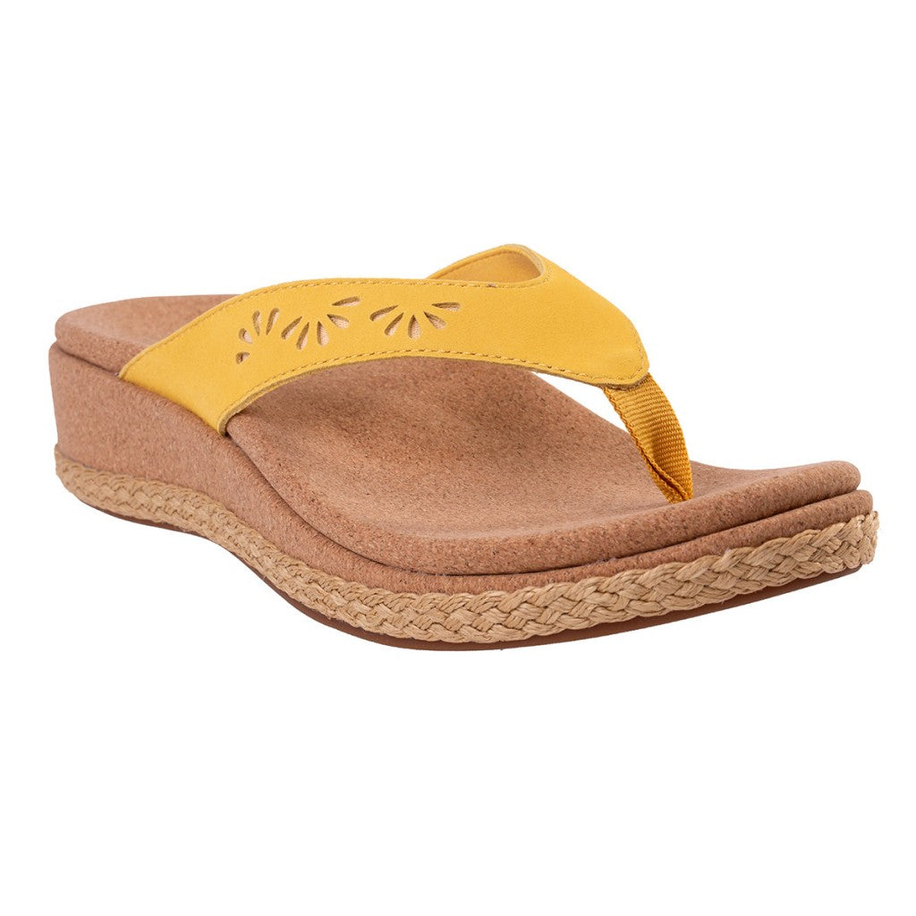 Revitalign Kate Wedge Supportive Women's Sandals in Yellow Orchre