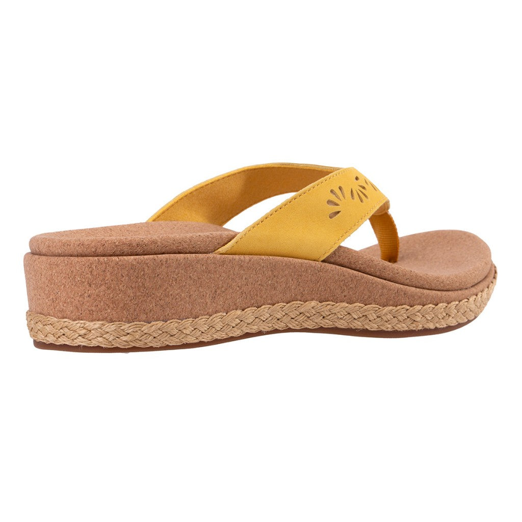 Revitalign Kate Wedge Supportive Women's Sandals - Yellow Orchre - Product View - 4