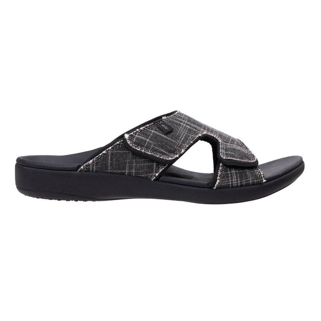 Revitalign Kholo Canvas Supportive Comfort Men's Sandals - Black - Product View - 1