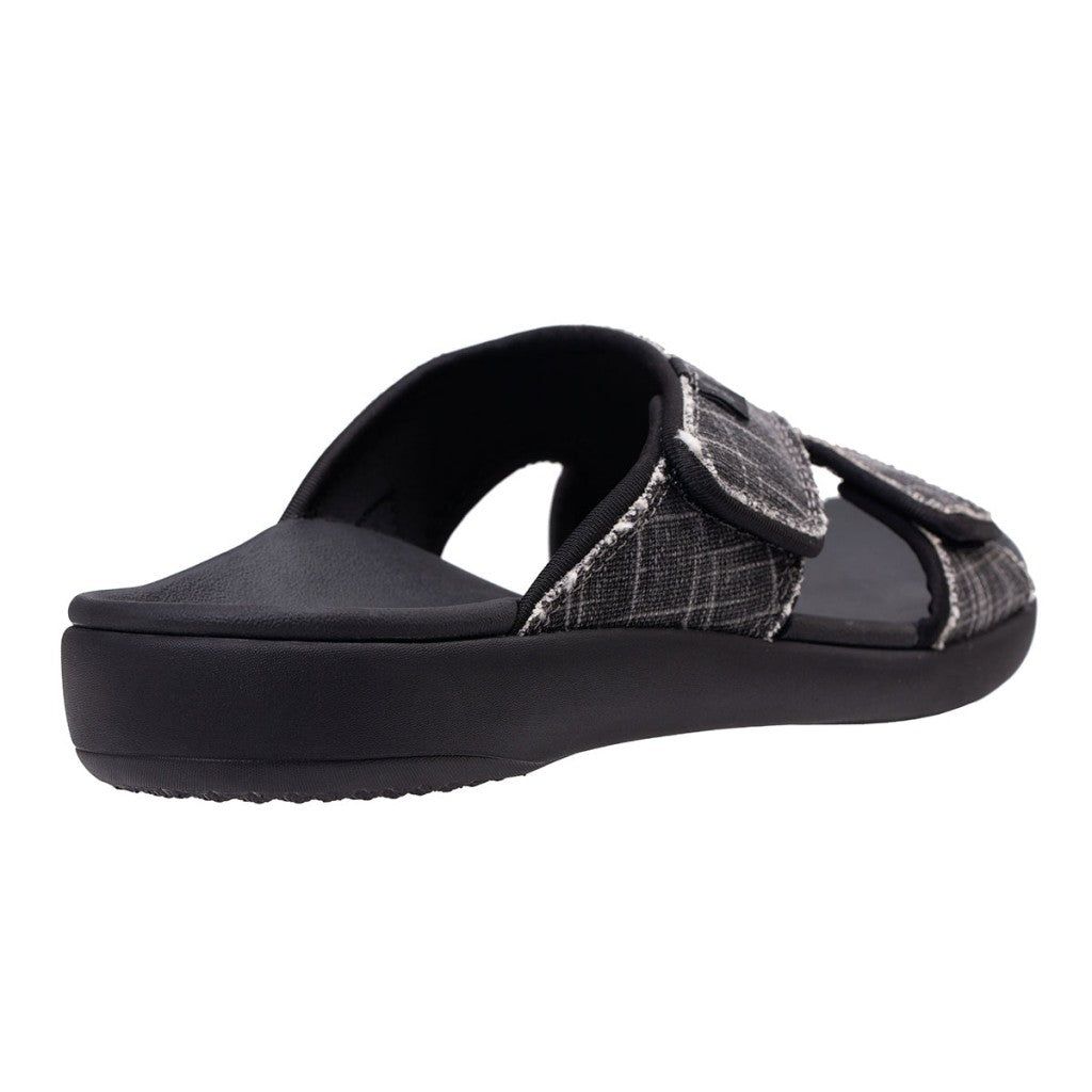 Revitalign Kholo Canvas Supportive Comfort Men's Sandals - Black - Product View - 4