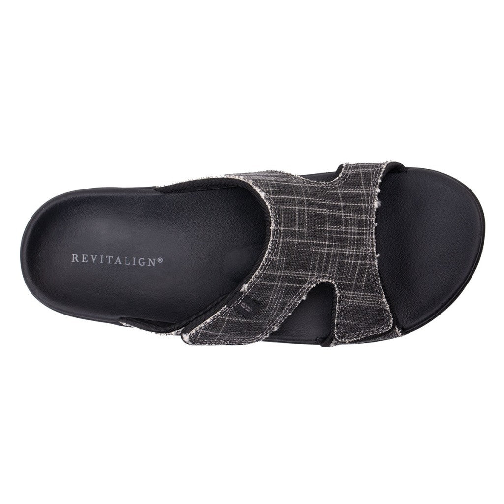 Revitalign Kholo Canvas Supportive Comfort Men's Sandals - Black - Product View - 7