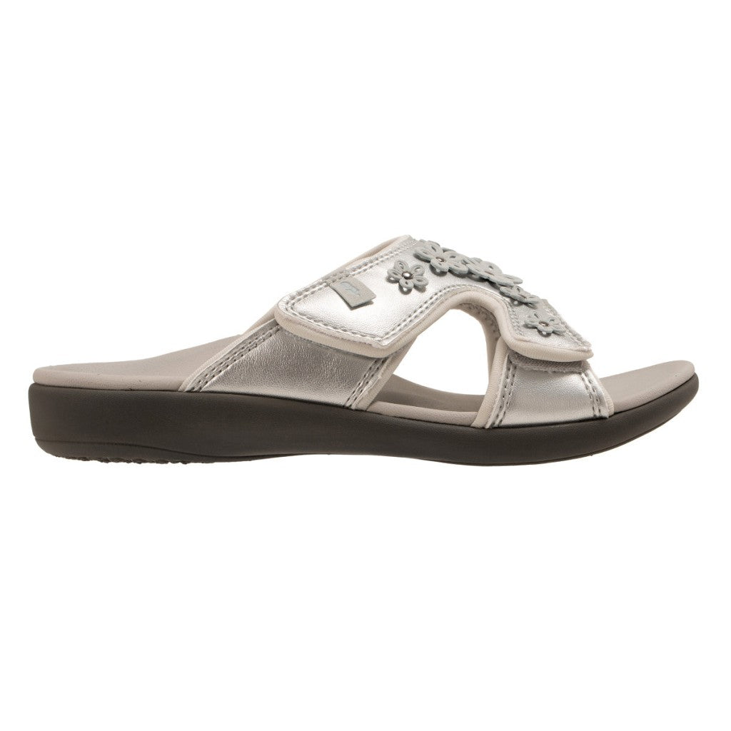 Revitalign Kholo Hampton Supportive Adjustable Orthotic Women's Sandals in Silver