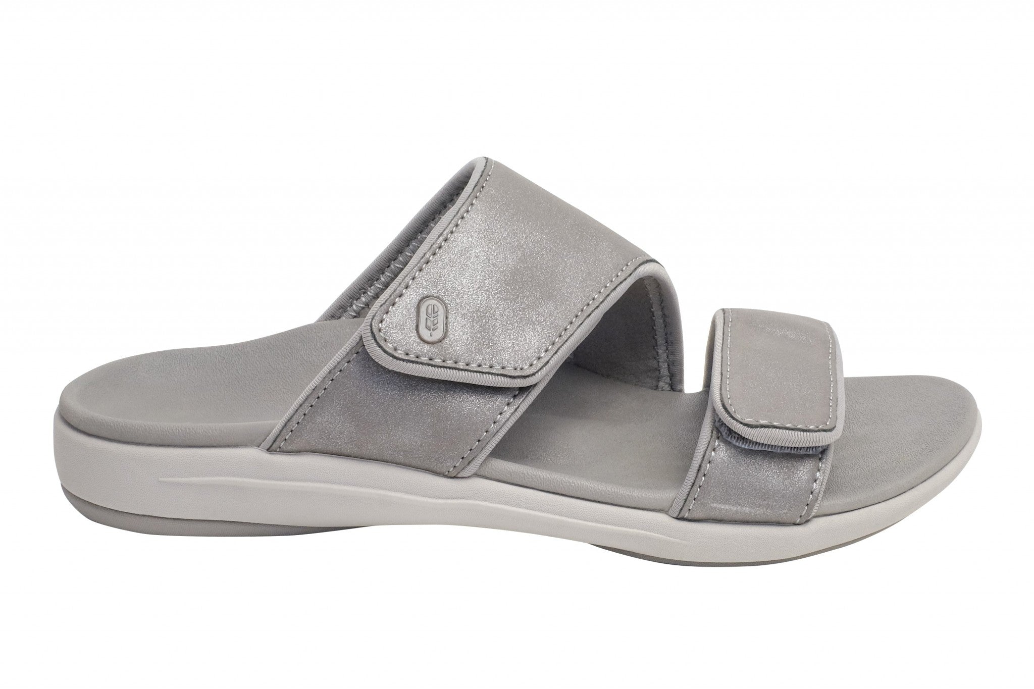 Revitalign Kholo Nuevo Metallic Orthotic Comfort Women's Sandals - Pewter - Product View - 1