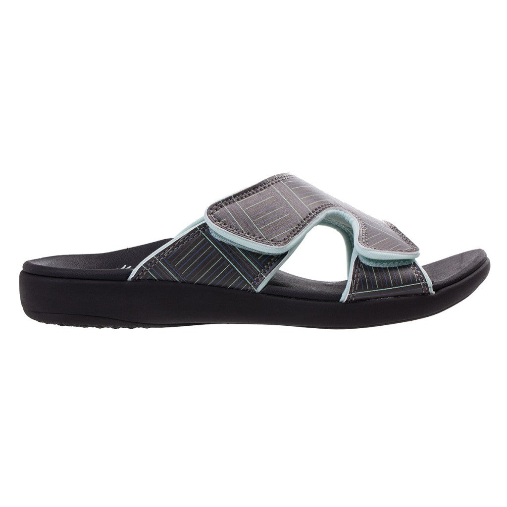 Revitalign Kholo Summer Stripe Supportive Orthotic Women's Sandals - Black - Product View - 1