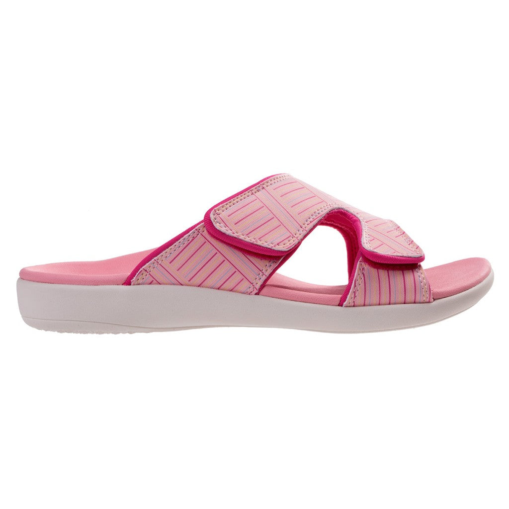Revitalign Kholo Summer Stripe Supportive Orthotic Women's Sandals in Pink