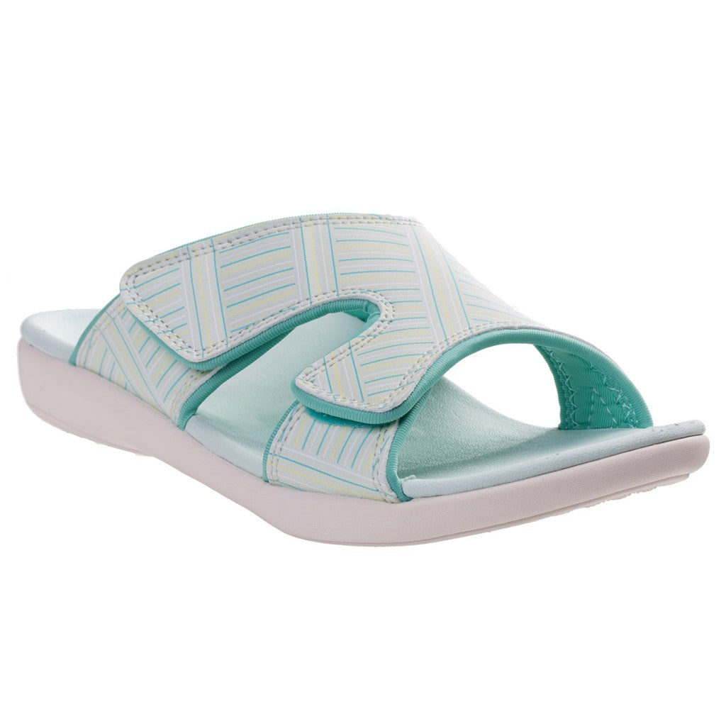 Revitalign Kholo Summer Stripe Supportive Orthotic Women's Sandals in Turquoise