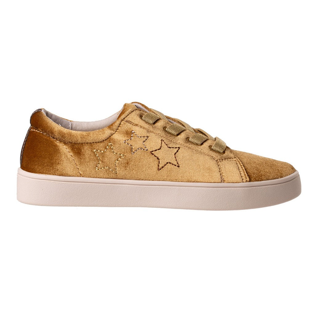 Revitalign Malibu Velvet Orthotic Slip-On Women's Shoes - Gold - Product View - 1