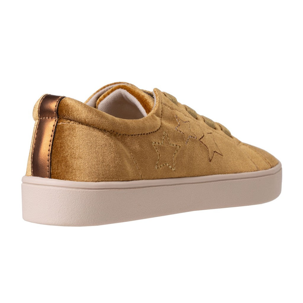 Revitalign Malibu Velvet Orthotic Slip-On Women's Shoes - Gold - Product View - 4