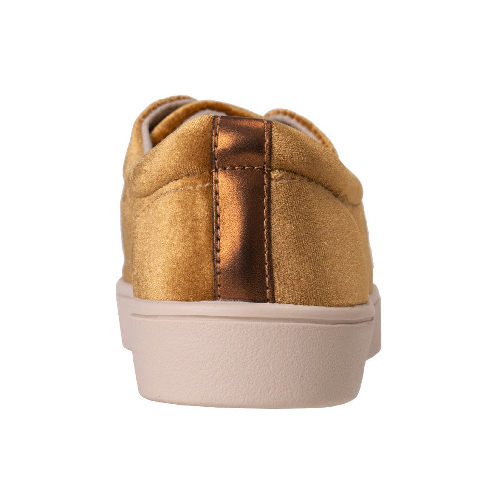 Revitalign Malibu Velvet Orthotic Slip-On Women's Shoes - Gold - Product View - 5