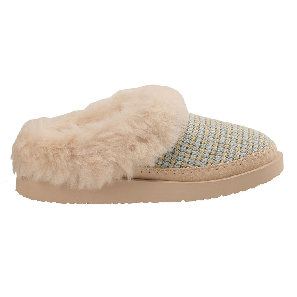Revitalign Nordic Cushioned Orthotic Support Women's Slippers - Cream/blue - Product View - 1