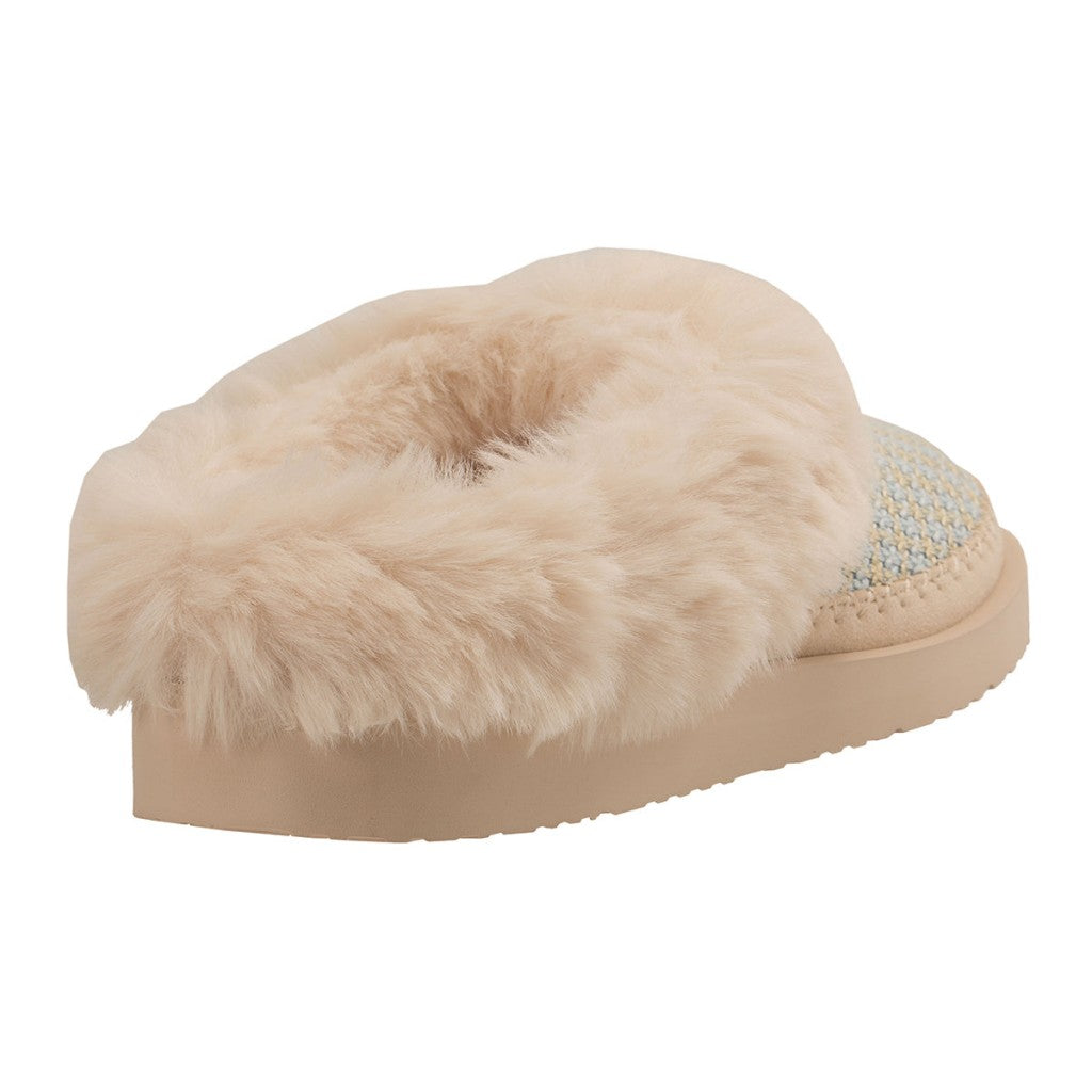 Revitalign Nordic Cushioned Orthotic Support Women's Slippers - Cream/blue - Product View - 4