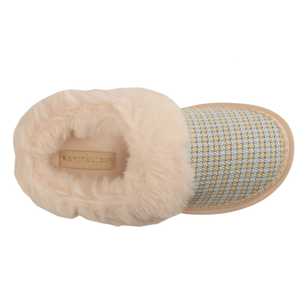 Revitalign Nordic Cushioned Orthotic Support Women's Slippers - Cream/blue - Product View - 7