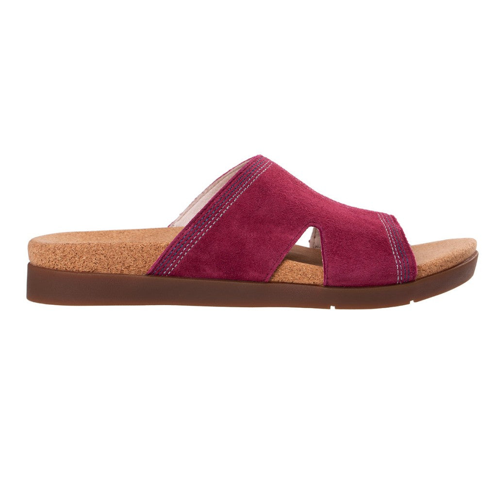 Revitalign Palmetto Slide Women's Sandals - Red Plum - Product View - 1