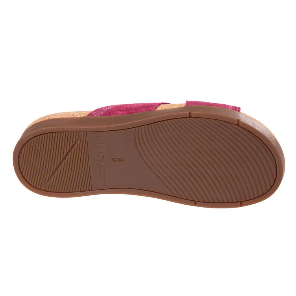 Revitalign Palmetto Slide Women's Sandals - Red Plum - Product View - 6