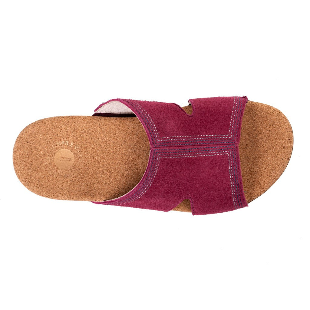 Revitalign Palmetto Slide Women's Sandals - Red Plum - Product View - 7