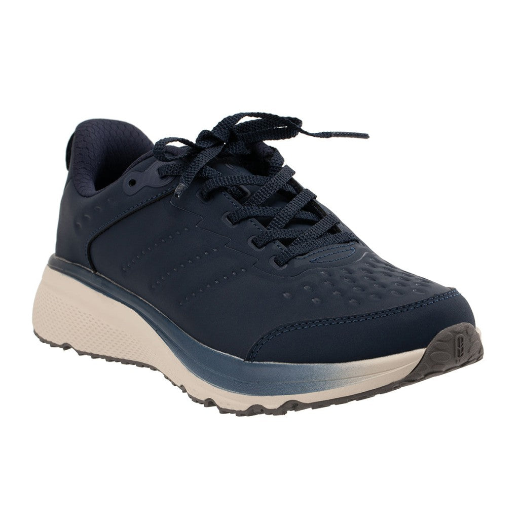 Revitalign Phoebe Leather Sneaker Supportive Cushioned Women's Shoes - Navy - Product View - 2