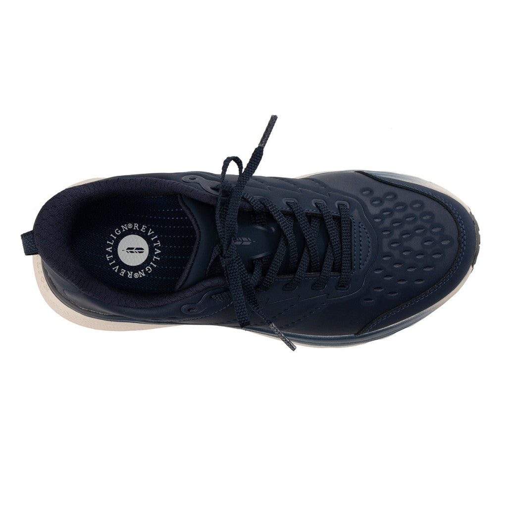 Revitalign Phoebe Leather Sneaker Supportive Cushioned Women's Shoes - Navy - Product View - 7