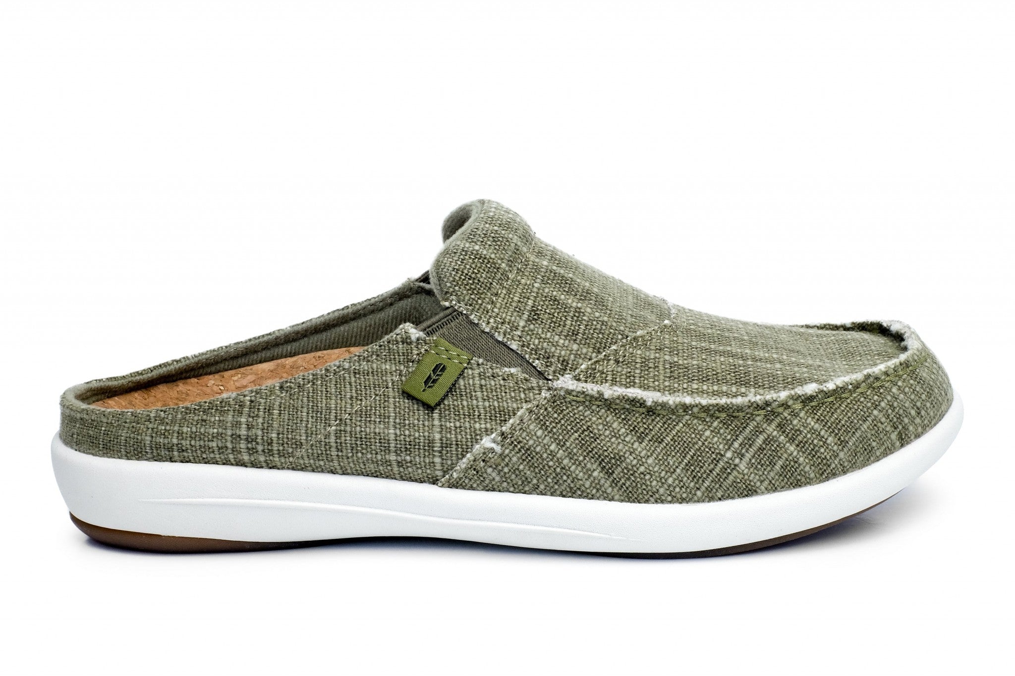 Revitalign Siesta Canvas Slide Supportive Orthotic Women's Shoes - Olive - Product View - 1