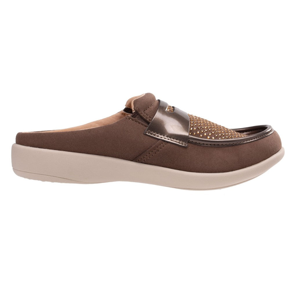 Revitalign Siesta Gem Orthotic Slip-On Women's Shoes - Fossil - Product View - 1