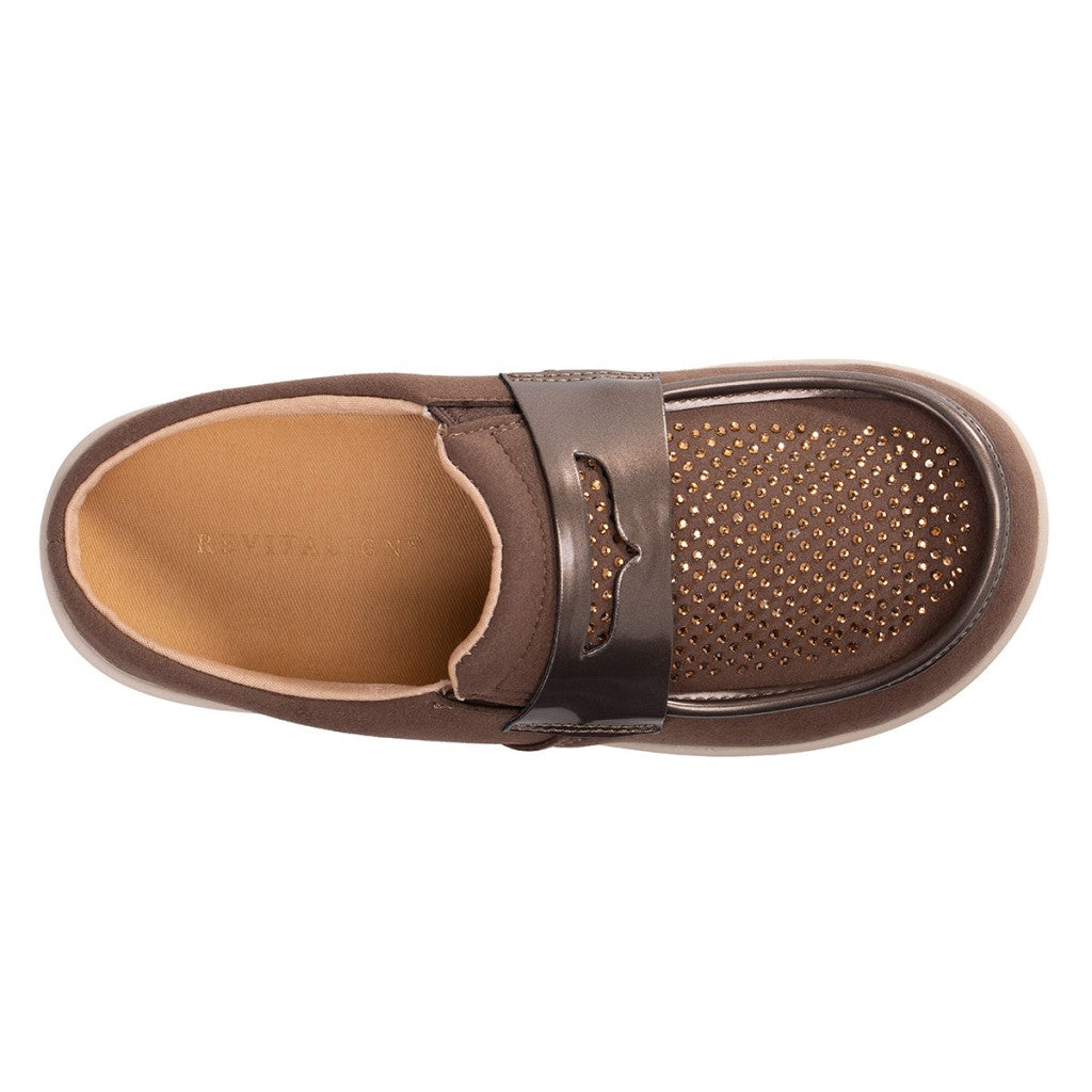 Revitalign Siesta Gem Orthotic Slip-On Women's Shoes - Fossil - Product View - 7