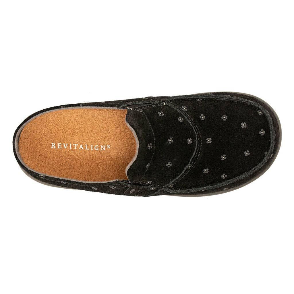 Revitalign Siesta Meadow Supportive Slip-On Women's Shoes - Black - Product View - 7