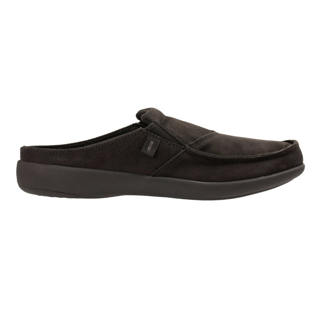 Revitalign Siesta Nubuck Slide Men's Shoes in Black