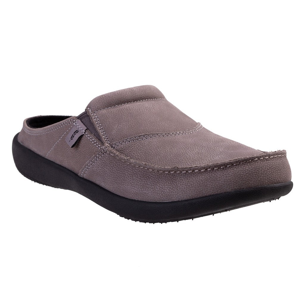 Revitalign Siesta Nubuck Slide Men's Shoes - December Grey - Product View - 2