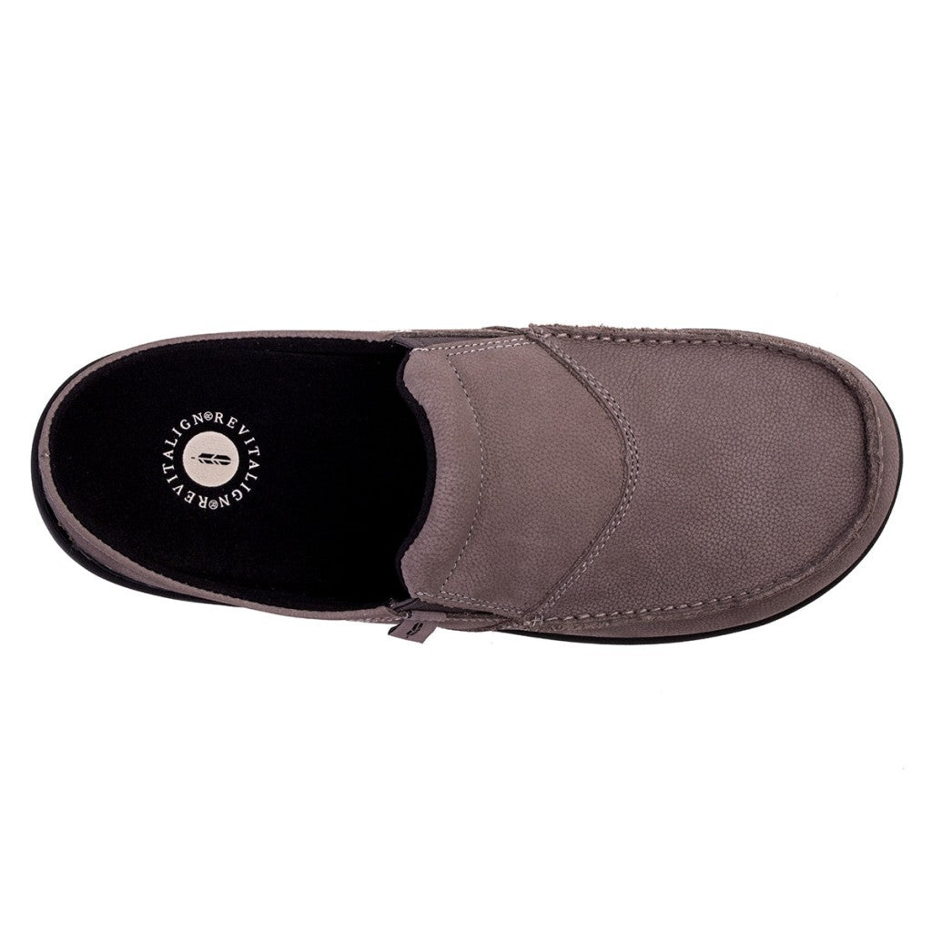 Revitalign Siesta Nubuck Slide Men's Shoes - December Grey - Product View - 7