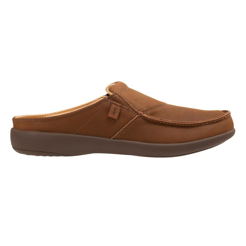 Revitalign Siesta Nubuck Slide Men's Shoes in Distressed Brown