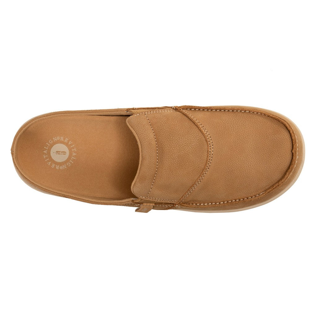 Revitalign Siesta Nubuck Slide Men's Shoes - Tan - Product View - 7