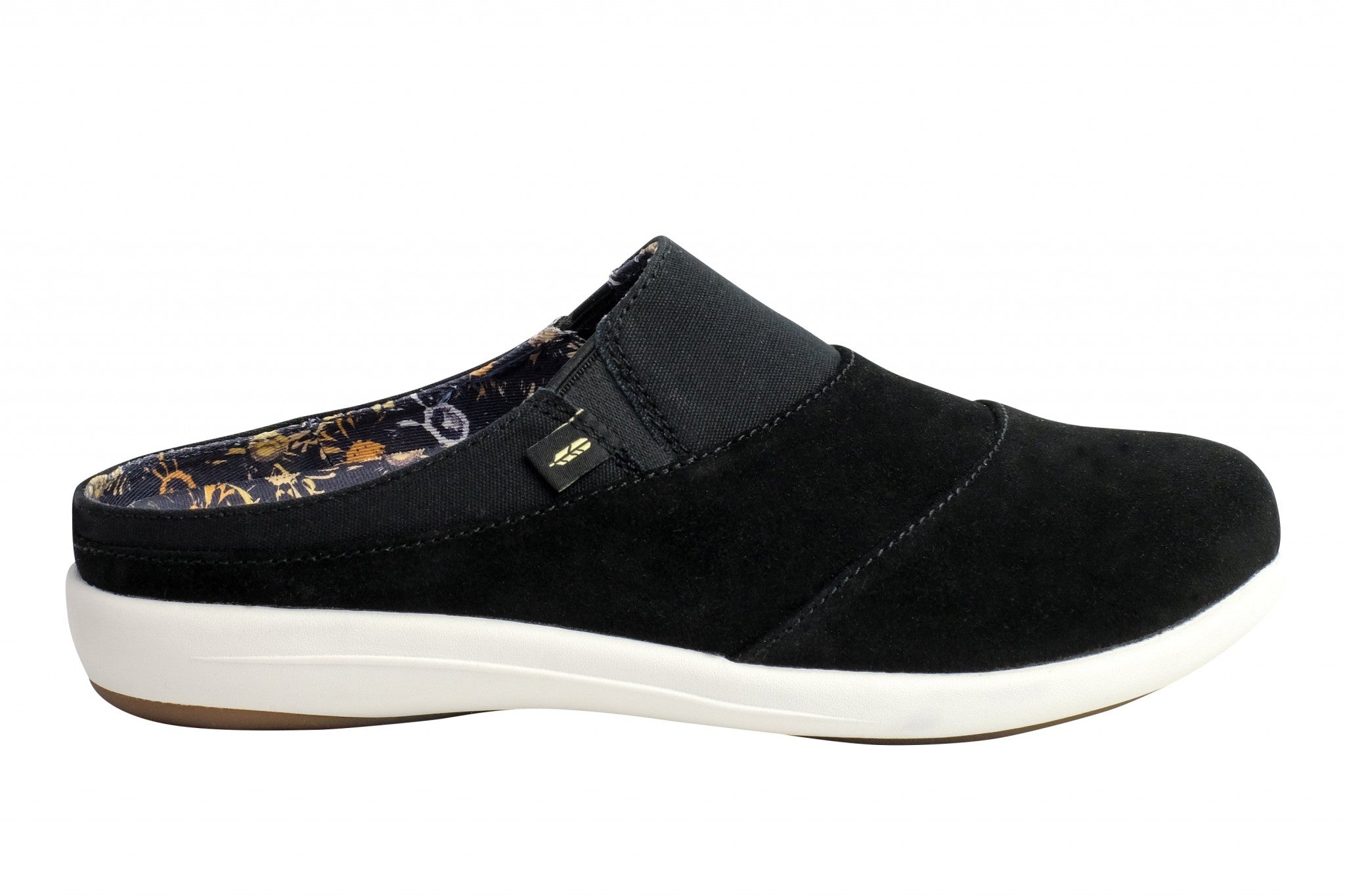 Revitalign Siesta Nuevo Suede Women's Slip-On Shoes - Black - Product View - 1