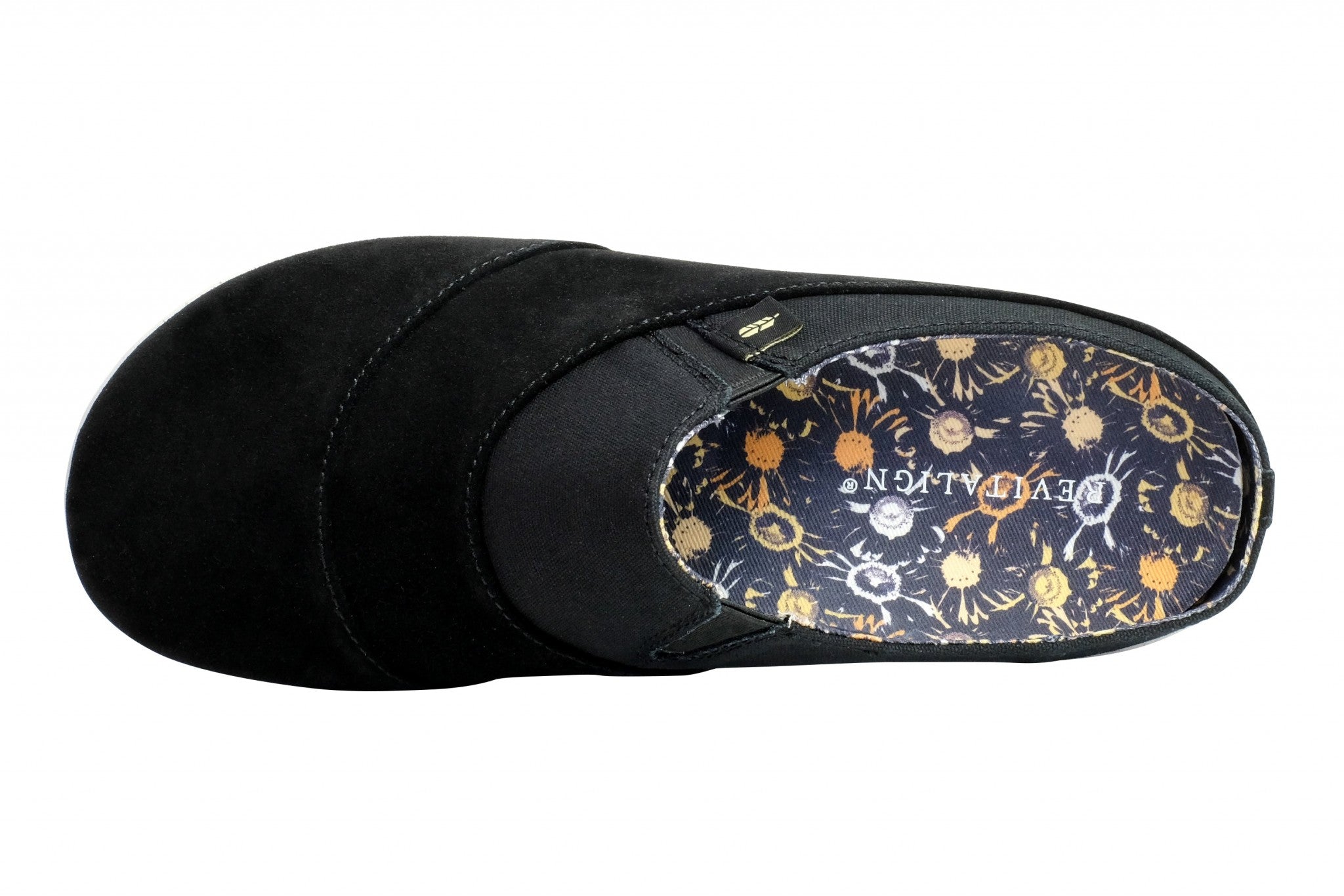 Revitalign Siesta Nuevo Suede Women's Slip-On Shoes - Black - Product View - 6