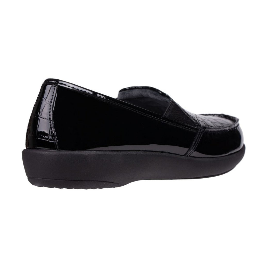 Revitalign Siesta Patent Slip-On Women's Shoes - Black - Product View - 4