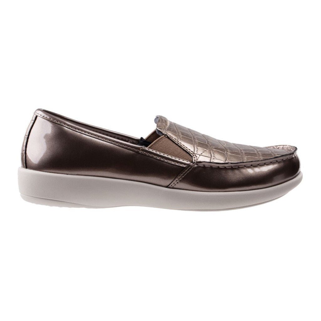 Revitalign Siesta Patent Slip-On Women's Shoes - Metallic Pewter - Product View - 1