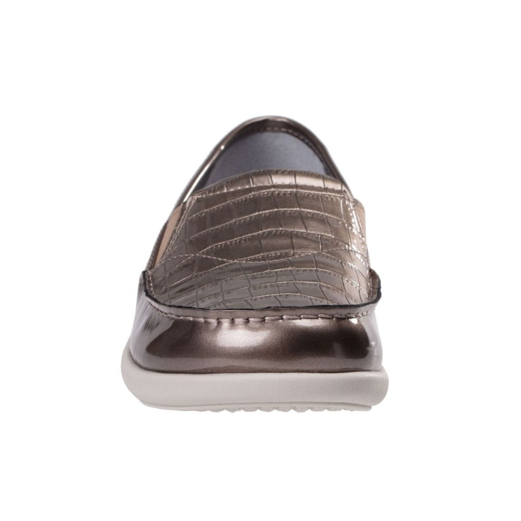 Revitalign Siesta Patent Slip-On Women's Shoes - Metallic Pewter - Product View - 3