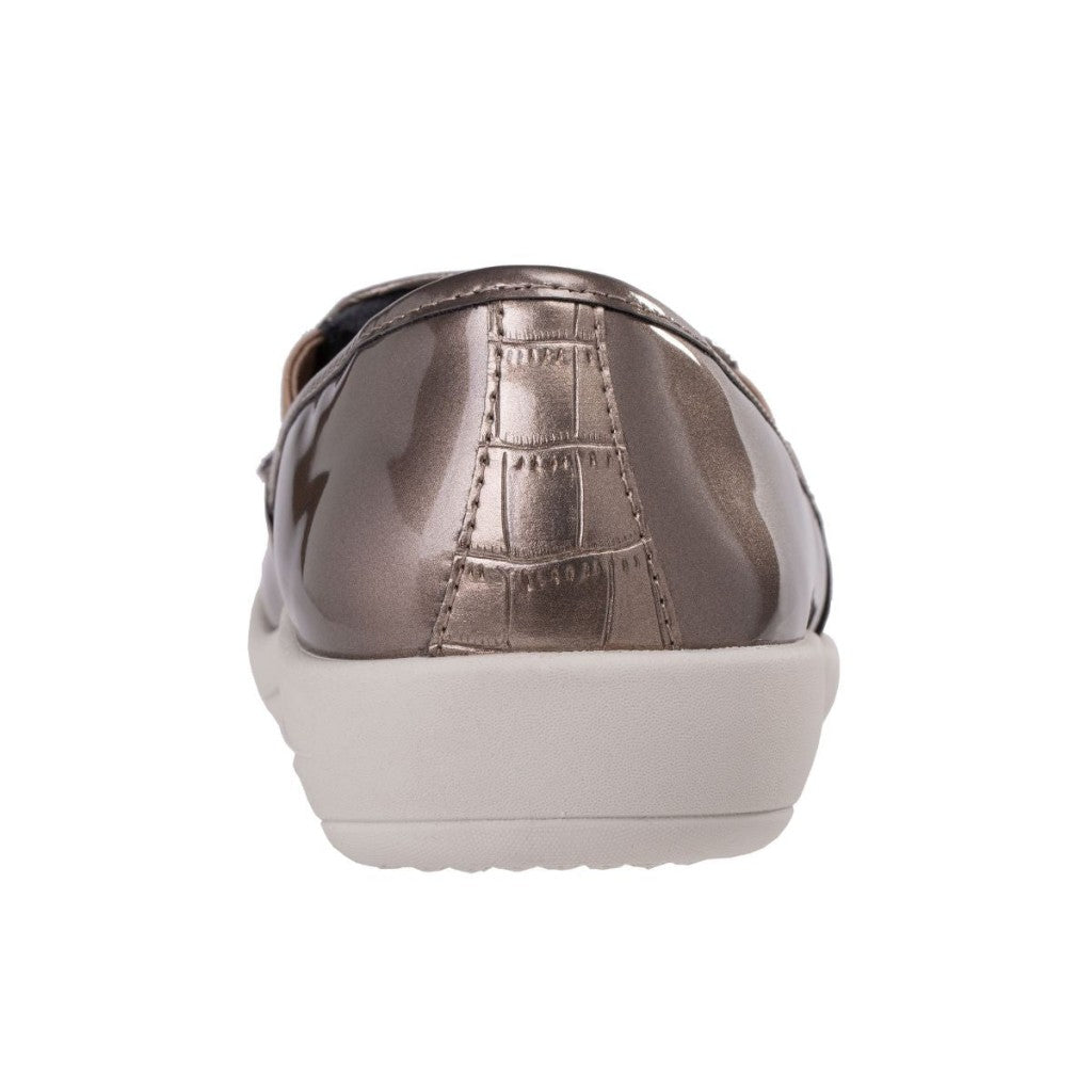 Revitalign Siesta Patent Slip-On Women's Shoes - Metallic Pewter - Product View - 5