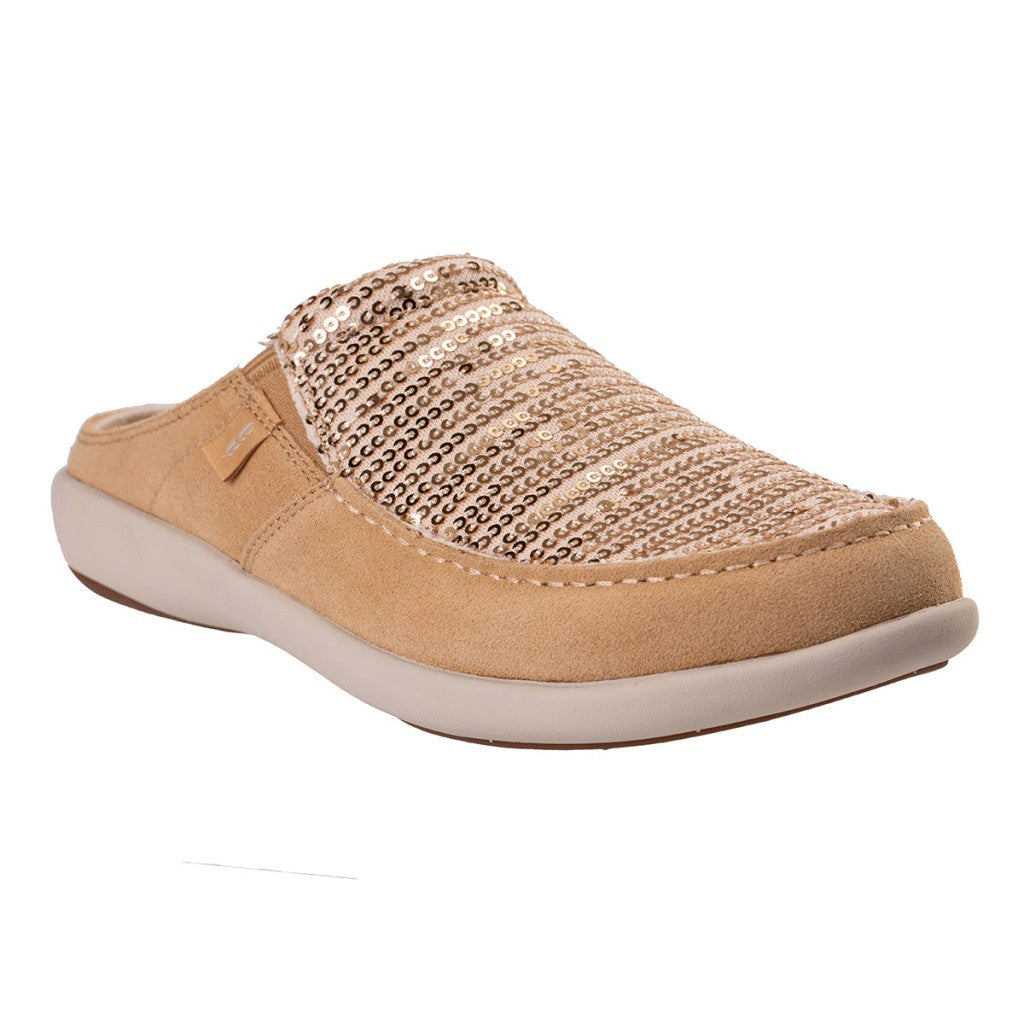 Revitalign Siesta Sequin Orthotic Comfort Women's Shoes in Champagne