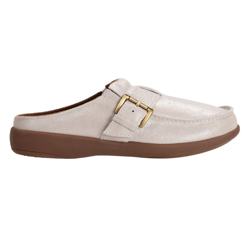 Revitalign Siesta Sterling Slide Orthotic Comfort Women's Shoes - Oatmeal Shimmer - Product View - 1