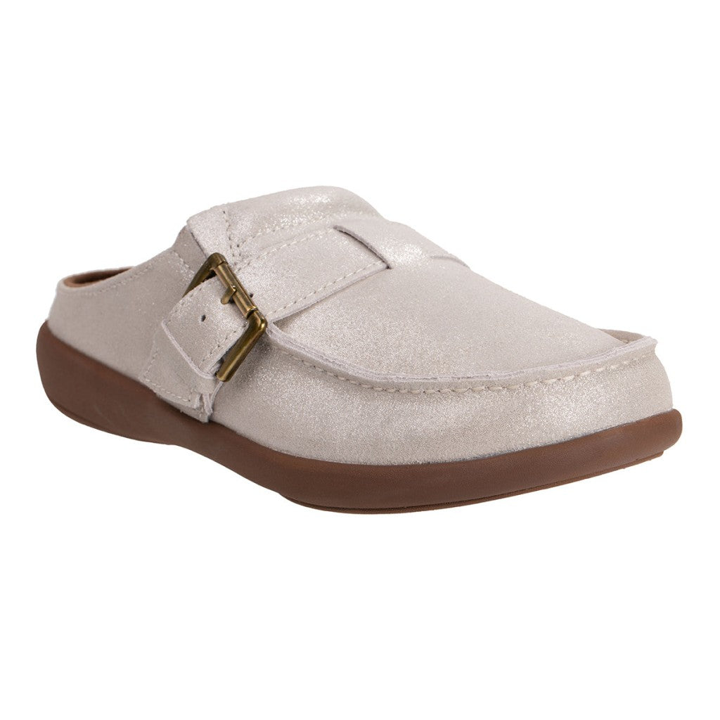 Revitalign Siesta Sterling Slide Orthotic Comfort Women's Shoes in Oatmeal Shimmer