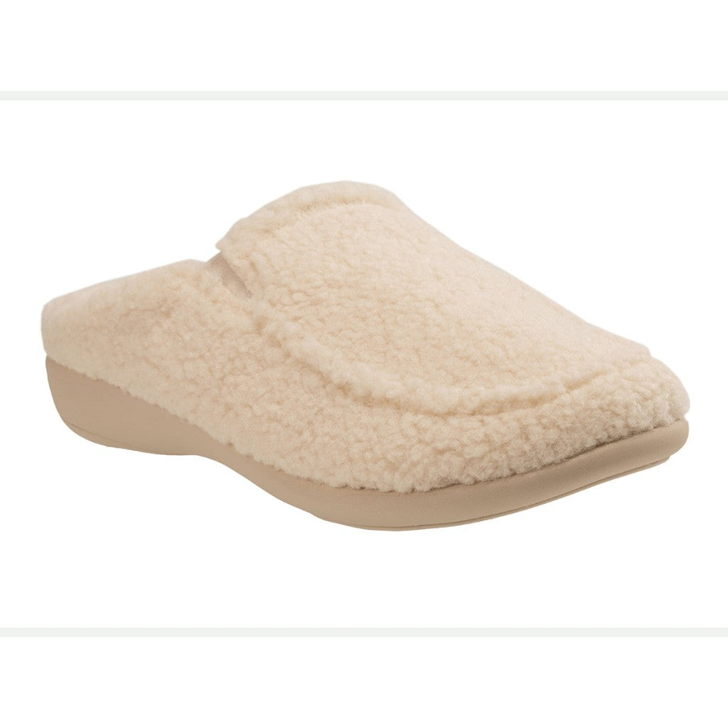 Revitalign Siesta Teddy Supportive Cozy Slide Women's Shoes in Speed Pearl