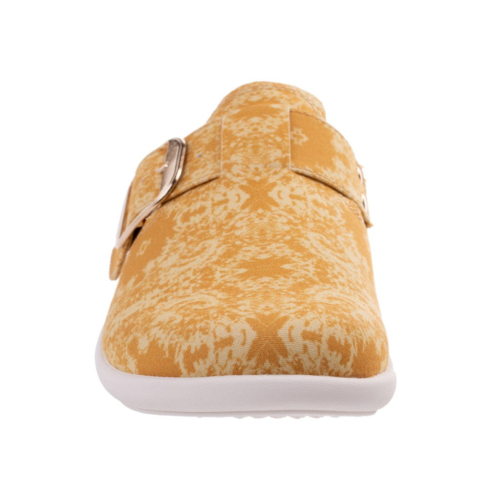 Revitalign Solaire Damask Orthotic Comfort Women's Shoes - Yellow Damask - Product View - 3