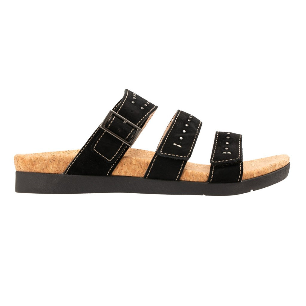 Revitalign Spring Slide Women's Sandals - Suede Black - Product View - 1