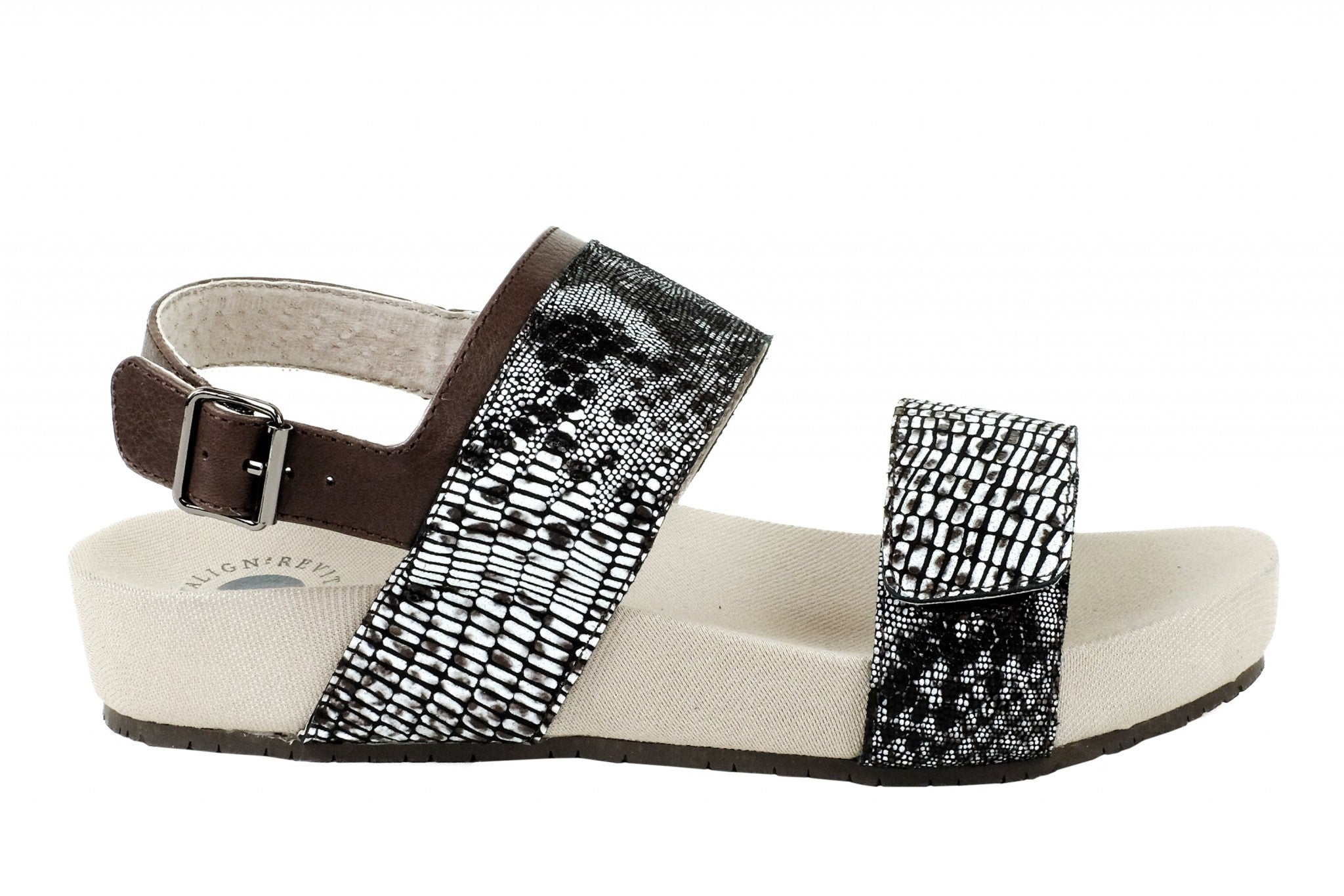 Revitalign Up Swell Women's Sandals in White Lizard