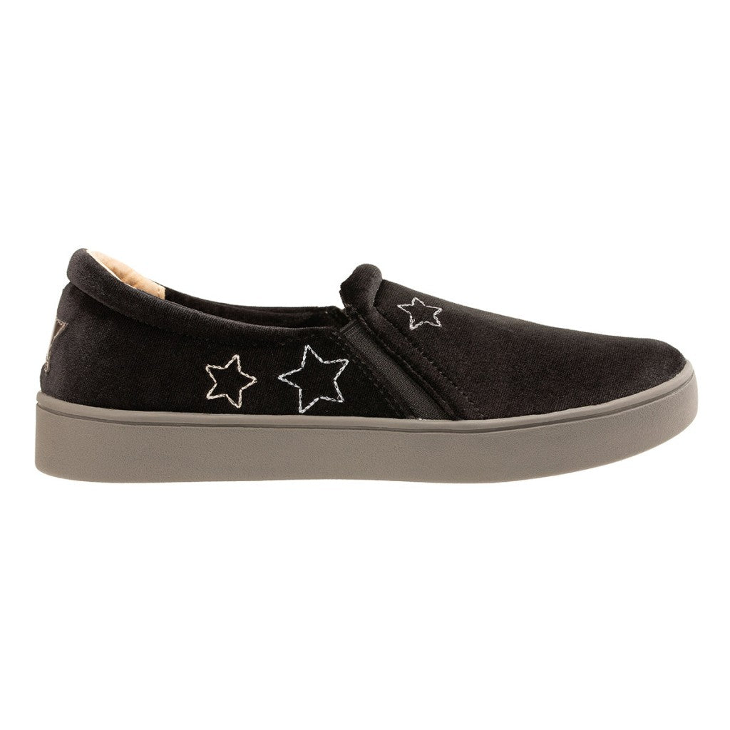 Revitalign Velveteen Slip-On Women's Shoes - Black - Product View - 1