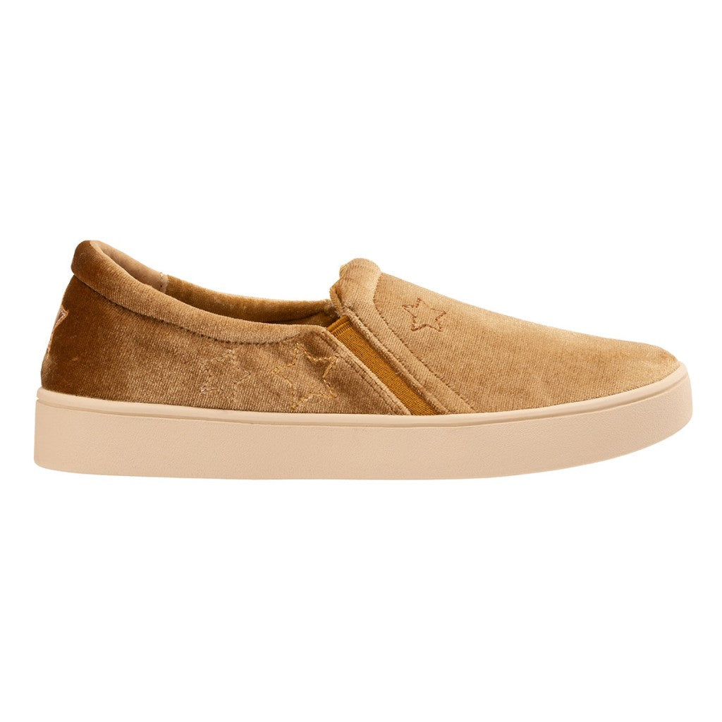 Revitalign Velveteen Slip-On Women's Shoes - Gold - Product View - 1