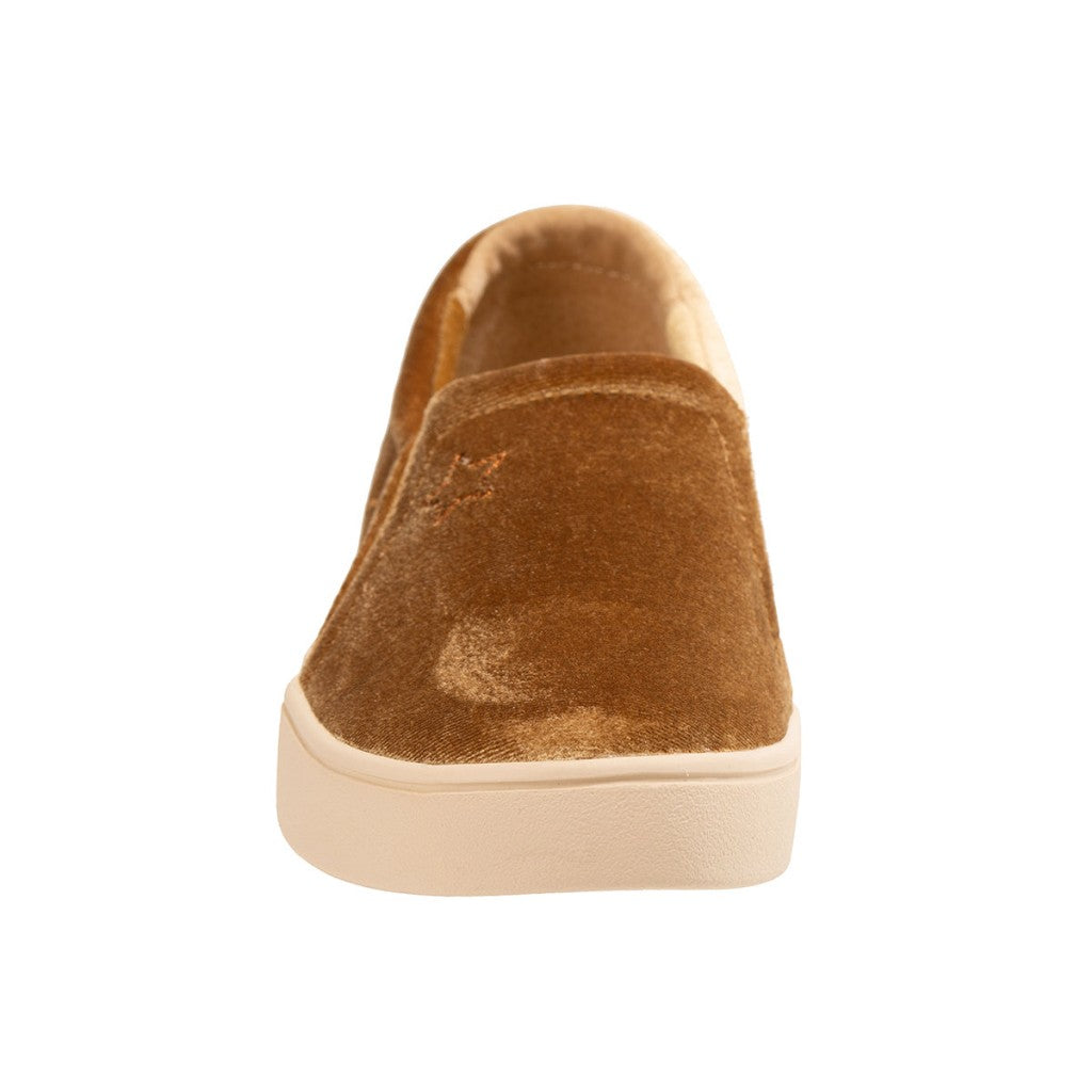 Revitalign Velveteen Slip-On Women's Shoes - Gold - Product View - 3