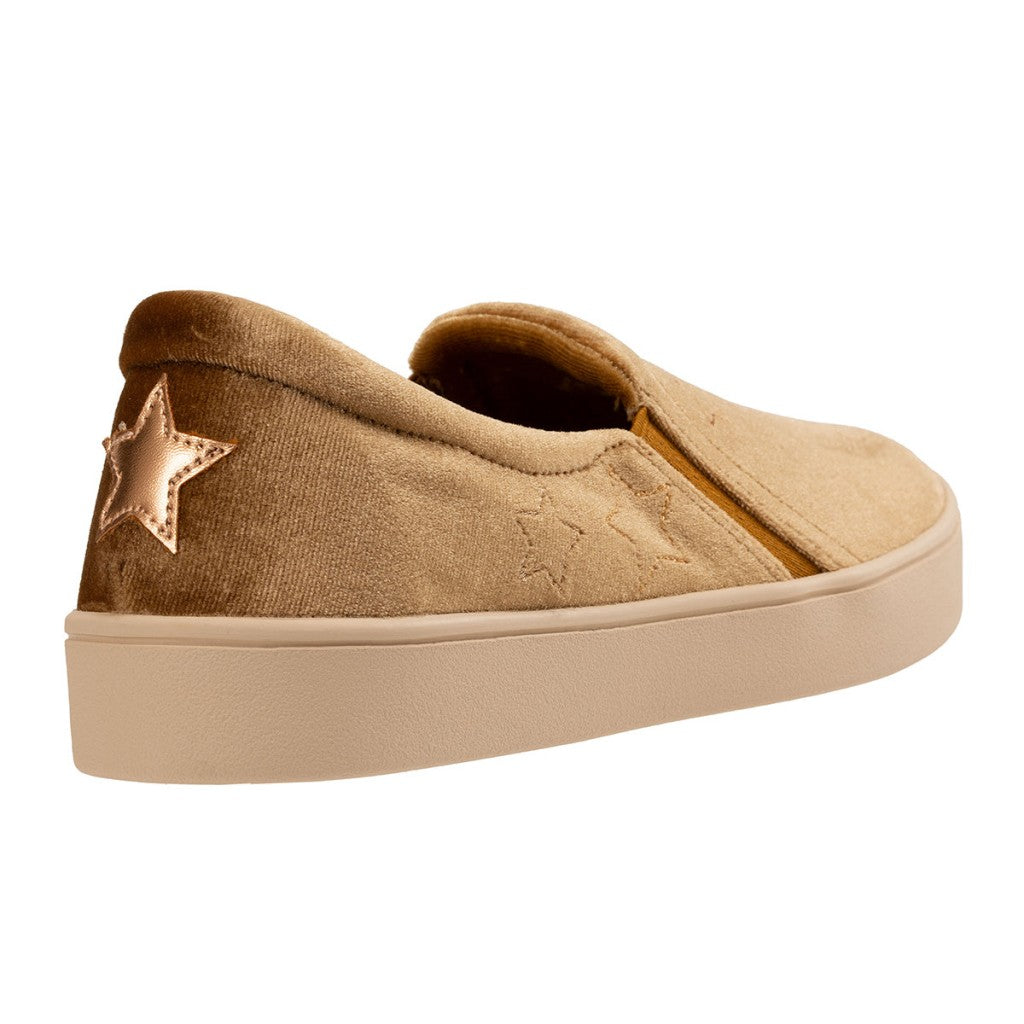 Revitalign Velveteen Slip-On Women's Shoes - Gold - Product View - 4
