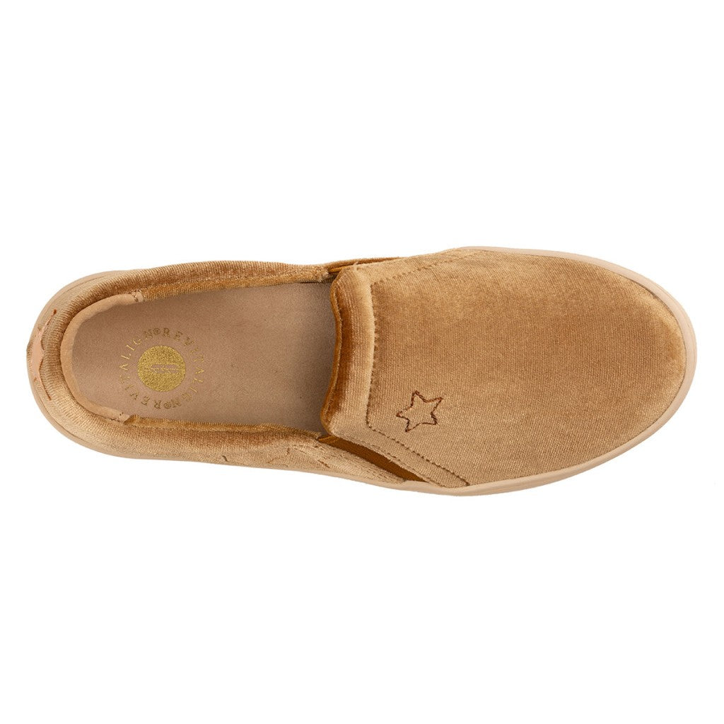 Revitalign Velveteen Slip-On Women's Shoes - Gold - Product View - 7